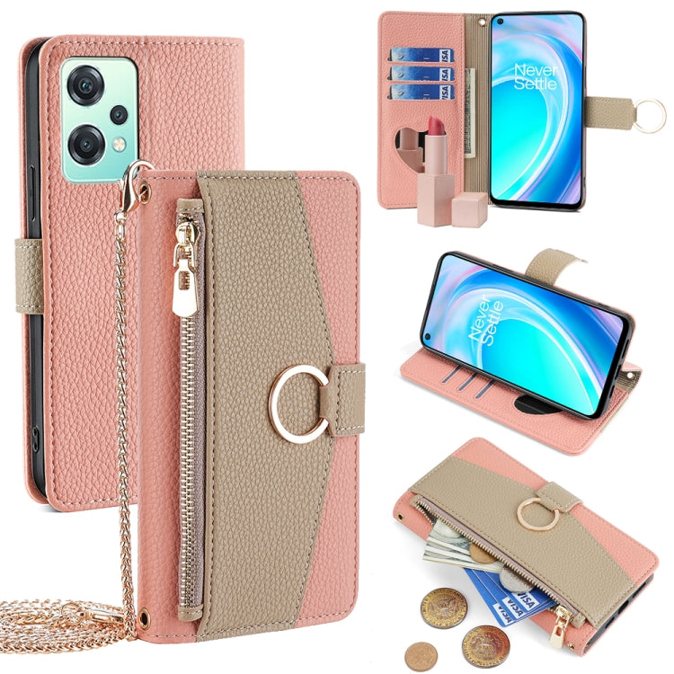 For OnePlus Nord CE 2 Lite 5G Crossbody Litchi Texture Leather Phone Case(Pink) - OnePlus Cases by PMC TechLife | Online Shopping South Africa | PMC TechLife | Buy Now Pay Later Mobicred
