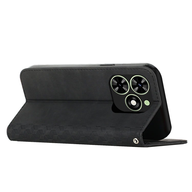 For Tecno Spark Go 2024 / POP 8 Diamond Splicing Skin Feel Magnetic Leather Phone Case(Black) - Tecno Cases by PMC Jewellery | Online Shopping South Africa | PMC Jewellery | Buy Now Pay Later Mobicred
