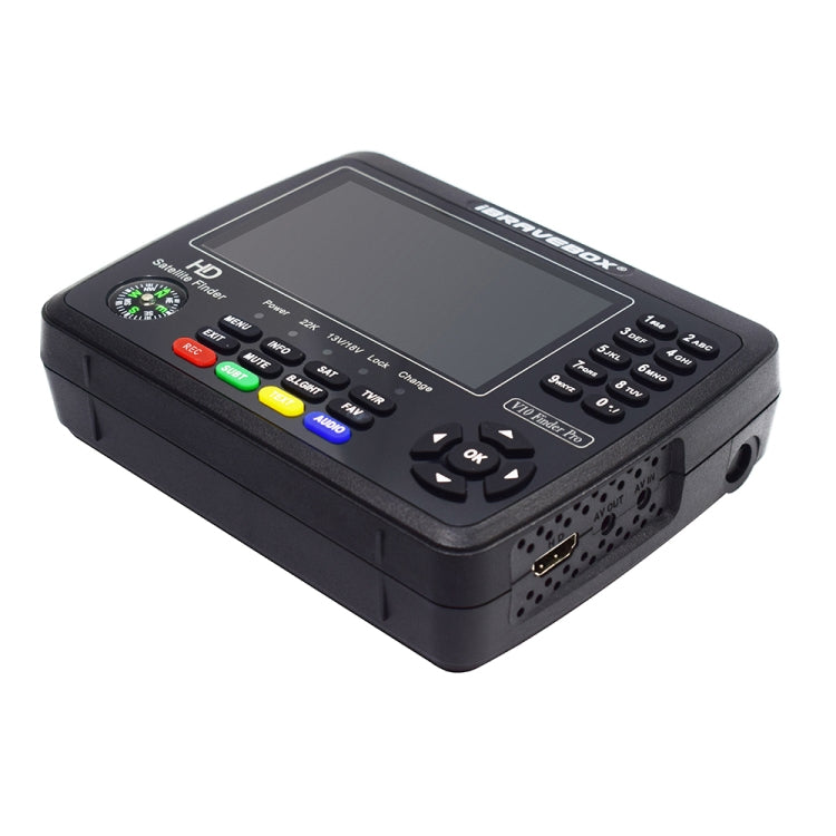 iBRAVEBOX V10 Finder Pro 4.3 inch Display Digital Satellite Meter Signal Finder, Support DVB-S/S2/S2X/T/T2/C, Plug Type:EU Plug(Black) - Satellite Finder by PMC TechLife | Online Shopping South Africa | PMC TechLife | Buy Now Pay Later Mobicred