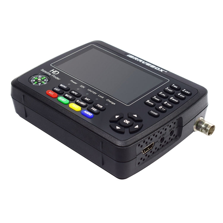 iBRAVEBOX V10 Finder Pro+ 4.3 inch Display Digital Satellite Meter Signal Finder, Support DVB-S/S2/S2X/T/T2/C AHD, Plug Type:UK Plug(Black) - Satellite Finder by PMC TechLife | Online Shopping South Africa | PMC TechLife | Buy Now Pay Later Mobicred
