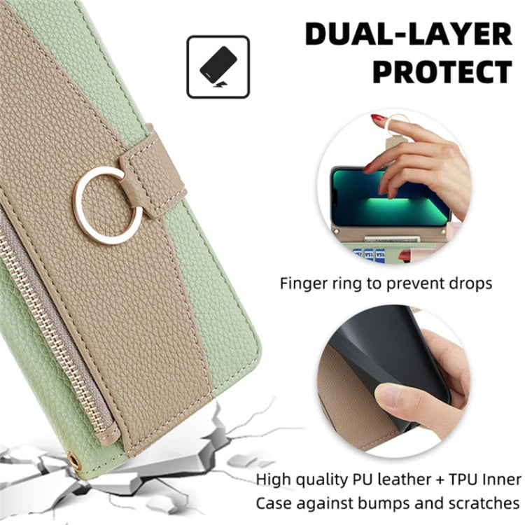 For Sharp Aquos R9 Crossbody Litchi Texture Leather Phone Case(Green) - More Brand by PMC TechLife | Online Shopping South Africa | PMC TechLife | Buy Now Pay Later Mobicred
