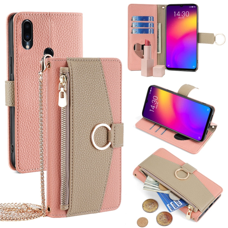 For Meizu Note 9 Crossbody Litchi Texture Leather Phone Case(Pink) - Meizu by PMC TechLife | Online Shopping South Africa | PMC TechLife | Buy Now Pay Later Mobicred