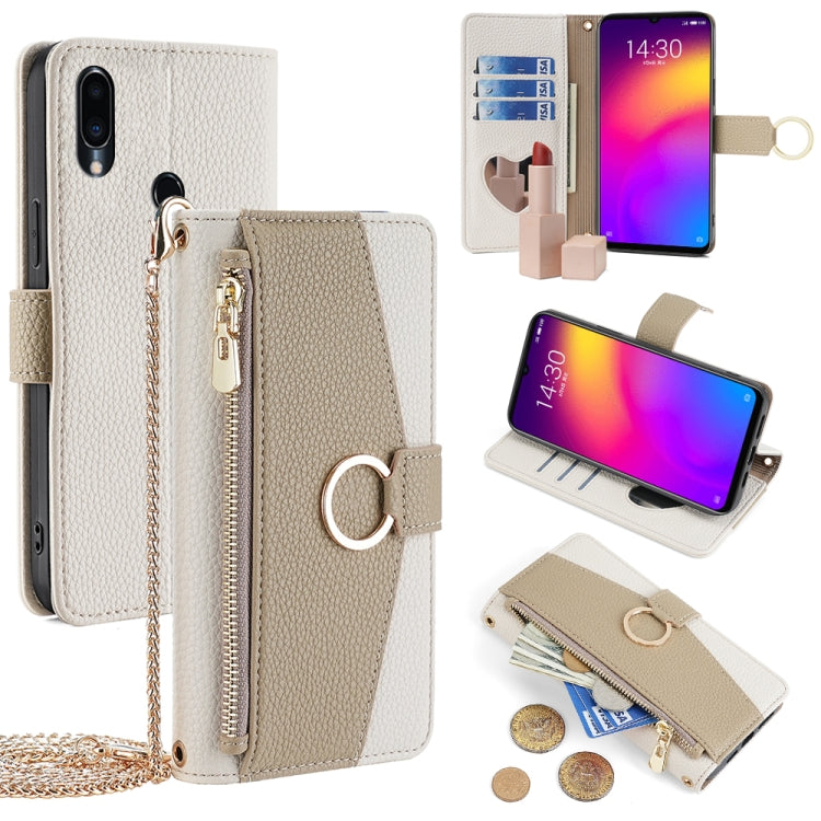 For Meizu Note 9 Crossbody Litchi Texture Leather Phone Case(White) - Meizu by PMC TechLife | Online Shopping South Africa | PMC TechLife | Buy Now Pay Later Mobicred