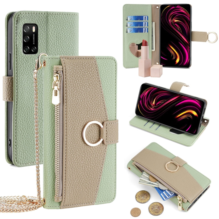 For Rakuten Big S Crossbody Litchi Texture Leather Phone Case(Green) - More Brand by PMC TechLife | Online Shopping South Africa | PMC TechLife | Buy Now Pay Later Mobicred