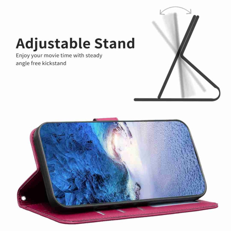 For Xiaomi Redmi Note 13 Four-leaf Embossed Leather Phone Case(Rose Red) - Note 13 Cases by PMC TechLife | Online Shopping South Africa | PMC TechLife | Buy Now Pay Later Mobicred