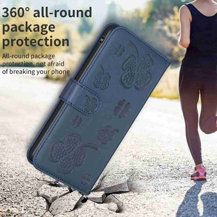 For Xiaomi 13 Ultra Four-leaf Embossed Leather Phone Case(Blue) - 13 Ultra Cases by PMC TechLife | Online Shopping South Africa | PMC TechLife | Buy Now Pay Later Mobicred