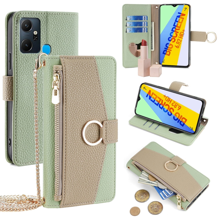 For Infinix Smart 6 Plus Crossbody Litchi Texture Leather Phone Case(Green) - free shipping - PMC TechLife - Order now!