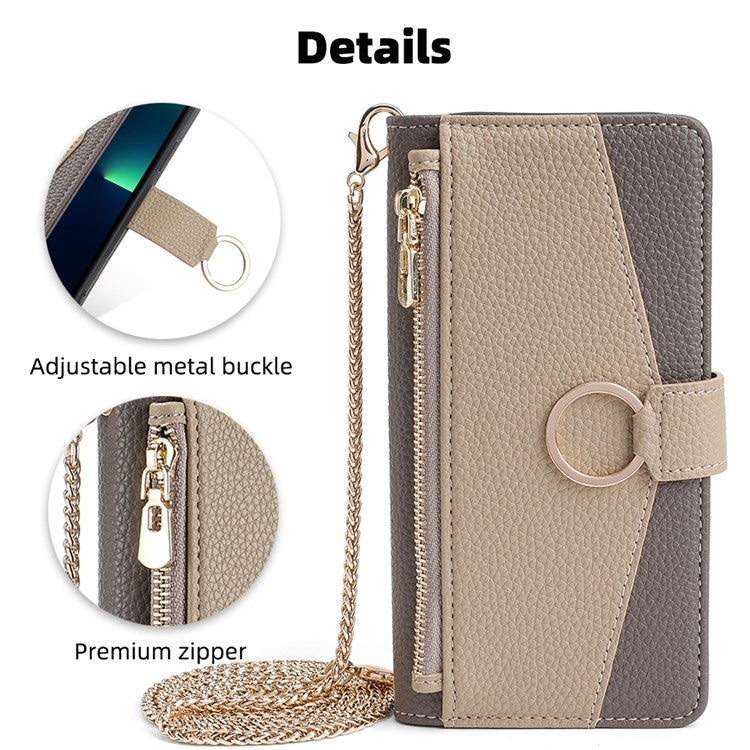 For Infinix Hot 40i Crossbody Litchi Texture Leather Phone Case(Grey) - Infinix Cases by PMC TechLife | Online Shopping South Africa | PMC TechLife | Buy Now Pay Later Mobicred