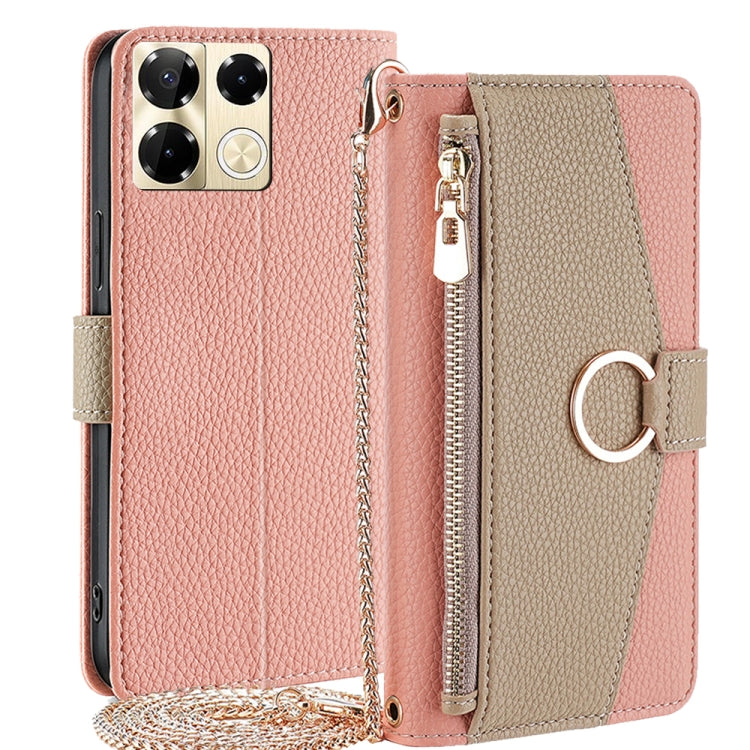 For Infinix Note 40 Pro 5G Crossbody Litchi Texture Leather Phone Case(Pink) - Infinix Cases by PMC TechLife | Online Shopping South Africa | PMC TechLife | Buy Now Pay Later Mobicred