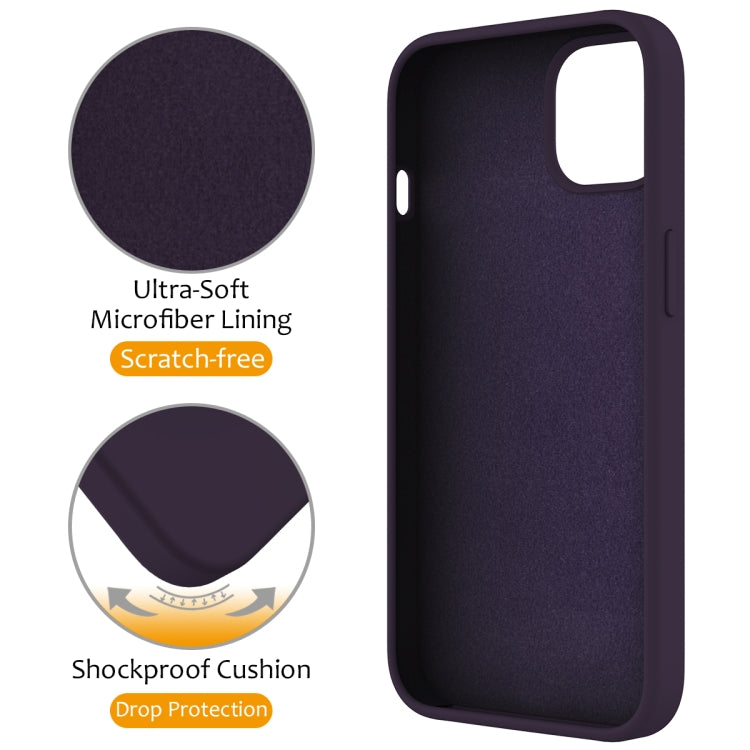 For iPhone 12 MagSafe Magnetic Liquid Silicone Phone Case with Ring Holder(Purple) - iPhone 12 / 12 Pro Cases by PMC TechLife | Online Shopping South Africa | PMC TechLife