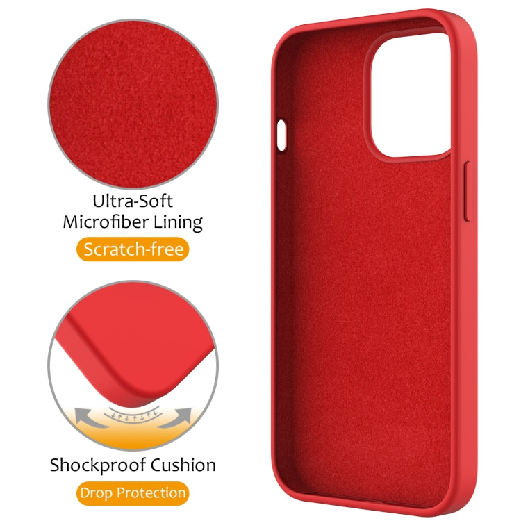 For iPhone 13 Pro Max MagSafe Magnetic Liquid Silicone Phone Case with Ring Holder(Red) - iPhone 13 Pro Max Cases by PMC TechLife | Online Shopping South Africa | PMC TechLife