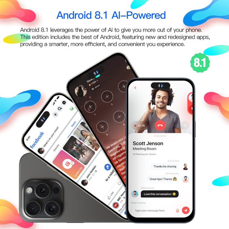 i15ProMax / U18, 3GB+32GB, 6.53 inch Face Identification Android 8.1 MTK6737 Quad Core, Network: 4G, OTG, Dual SIM(Black) -  by PMC TechLife | Online Shopping South Africa | PMC TechLife