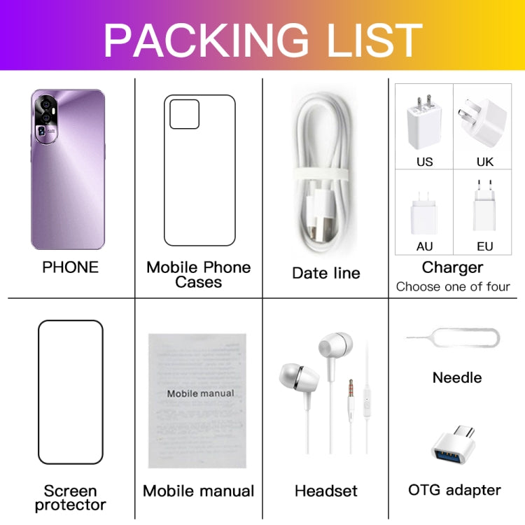 Reno10Pro+ / U22, 3GB+32GB, 6.53 inch Screen, Face Identification, Android 8.1 MTK6737 Quad Core, Network: 4G, OTG, Dual SIM(Purple) -  by PMC TechLife | Online Shopping South Africa | PMC TechLife