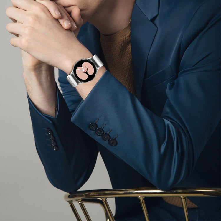 For Samsung Galaxy Watch 6 Quick Release Button Slim Three-bead Stainless Steel Watch Band(Silver) - free shipping - PMC TechLife - Order now!