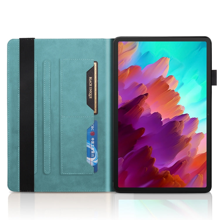 For Lenovo Tab P12 /Xiaoxin Pad Pro 12.7 Life Tree Series Horizontal Flip Leather Tablet Case(Lake Blue) - Lenovo by PMC TechLife | Online Shopping South Africa | PMC TechLife