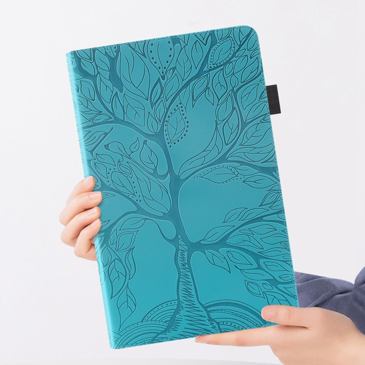 For Lenovo Tab P12 /Xiaoxin Pad Pro 12.7 Life Tree Series Horizontal Flip Leather Tablet Case(Lake Blue) - Lenovo by PMC TechLife | Online Shopping South Africa | PMC TechLife