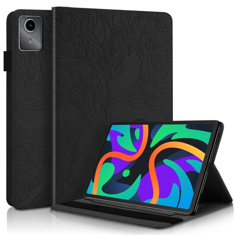For Lenovo Tab M11 / Xiaoxin Pad 11 2024 Life Tree Series Horizontal Flip Leather Tablet Case(Black) - Lenovo by PMC Jewellery | Online Shopping South Africa | PMC Jewellery | Buy Now Pay Later Mobicred