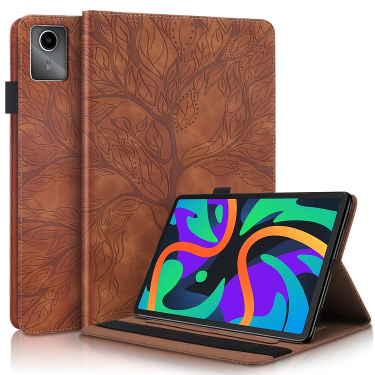 For Lenovo Tab M11 / Xiaoxin Pad 11 2024 Life Tree Series Horizontal Flip Leather Tablet Case(Brown) - Lenovo by PMC Jewellery | Online Shopping South Africa | PMC Jewellery | Buy Now Pay Later Mobicred