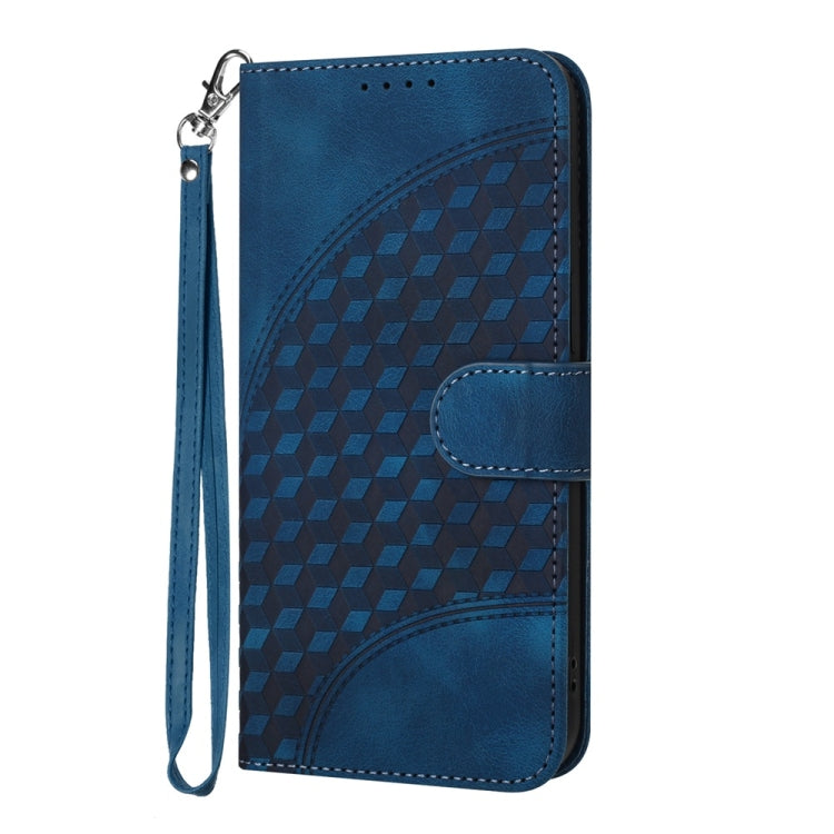For iPhone 16 Plus YX0060 Elephant Head Embossed Phone Leather Case with Lanyard(Royal Blue) - free shipping - PMC TechLife - Order now!