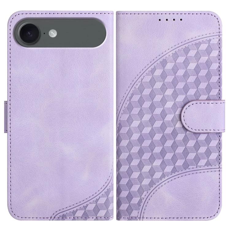 For iPhone 17 Air YX0060 Elephant Head Embossed Phone Leather Case with Lanyard(Light Purple) - free shipping - PMc TechLife - Order now!