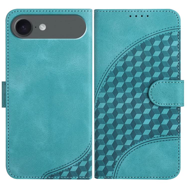 For iPhone 17 Air YX0060 Elephant Head Embossed Phone Leather Case with Lanyard(Light Blue) - free shipping - PMc TechLife - Order now!