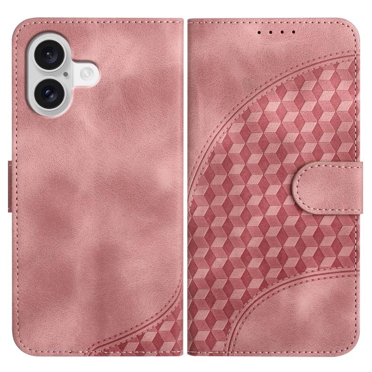 For iPhone 17 YX0060 Elephant Head Embossed Phone Leather Case with Lanyard(Pink) - free shipping - PMc TechLife - Order now!