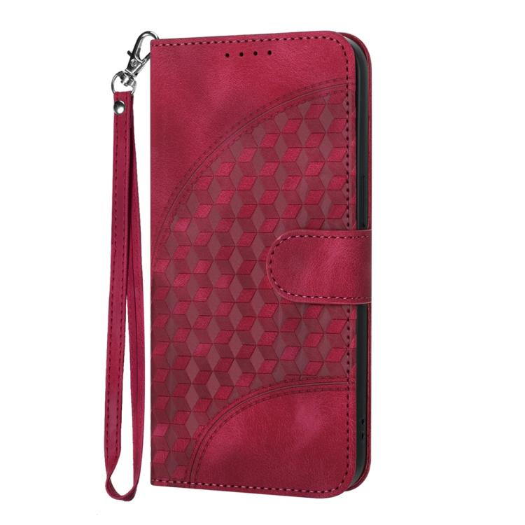For iPhone 17 YX0060 Elephant Head Embossed Phone Leather Case with Lanyard(Rose Red) - free shipping - PMc TechLife - Order now!