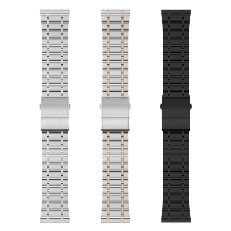 20mm Universal Dual Press Buckle Five-bead Stainless Steel Watch Band(Silver Rose Gold) - free shipping - PMC TechLife - Order now!