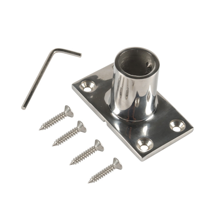 A8767 Ship / Yacht 316 Stainless Steel 90 Degree Square Tube Holder with Screws + Wrench(Silver) - Marine Accessories & Parts by PMC TechLife | Online Shopping South Africa | PMC TechLife | Buy Now Pay Later Mobicred