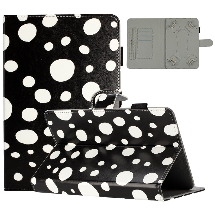 10 inch Dot Pattern Leather Tablet Case(Black White Dot) - 10 - 11 inch by PMC TechLife | Online Shopping South Africa | PMC TechLife | Buy Now Pay Later Mobicred