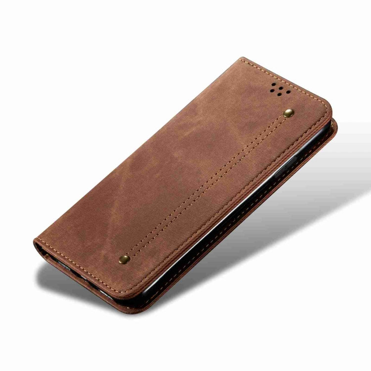 For Motorola Edge 40 Neo Denim Texture Flip Leather Phone Case(Brown) - free shipping - PMC TechLife - Order now!