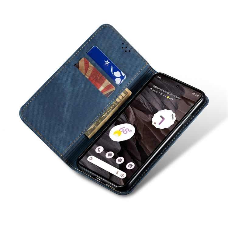 For Motorola Edge 50 Fusion Denim Texture Flip Leather Phone Case(Blue) - free shipping - PMC TechLife - Order now!