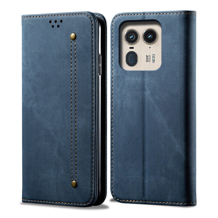 For Motorola Edge 50 Ultra Denim Texture Flip Leather Phone Case(Blue) - free shipping - PMC TechLife - Order now!