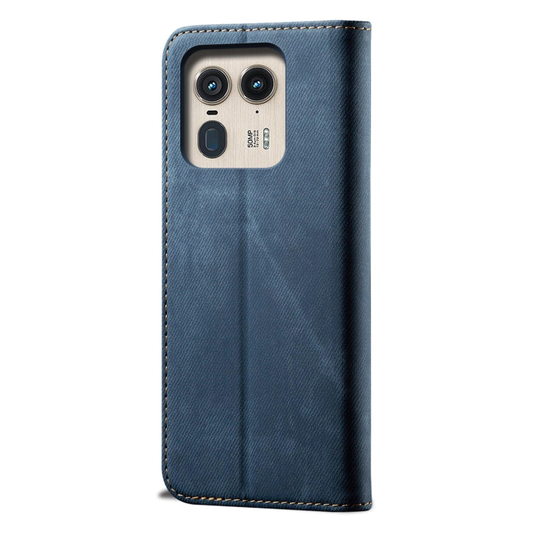 For Motorola Edge 50 Ultra Denim Texture Flip Leather Phone Case(Blue) - free shipping - PMC TechLife - Order now!