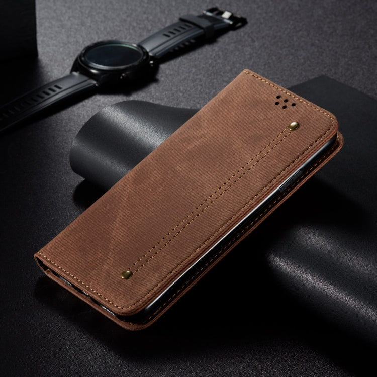 For Motorola Moto G54 Power 5G Denim Texture Flip Leather Phone Case(Brown) - free shipping - PMC TechLife - Order now!