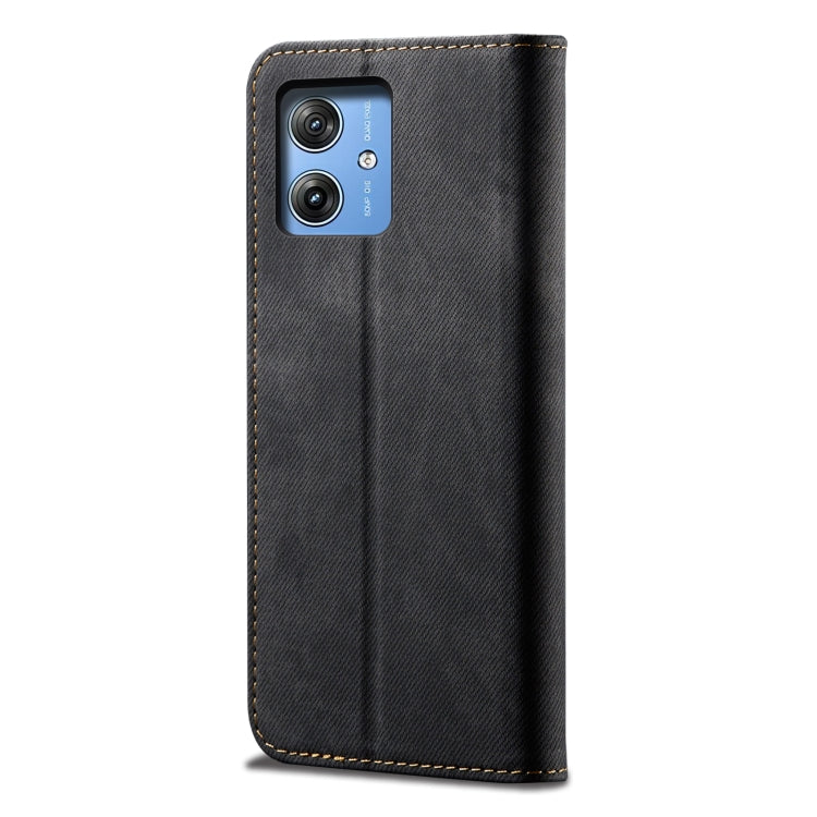 For Motorola Moto G54 Power 5G Denim Texture Flip Leather Phone Case(Black) - free shipping - PMC TechLife - Order now!