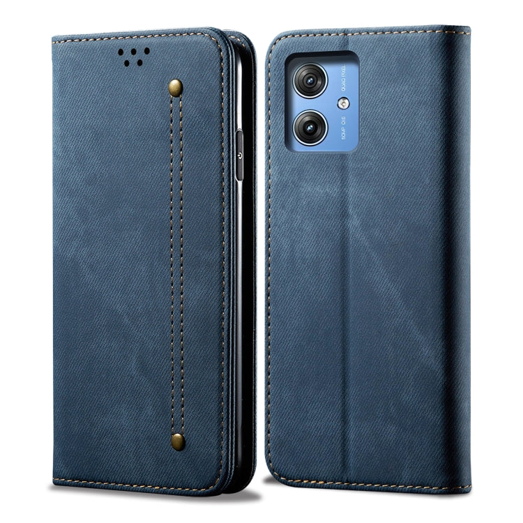 For Motorola Moto G54 Power 5G Denim Texture Flip Leather Phone Case(Blue) - free shipping - PMC TechLife - Order now!