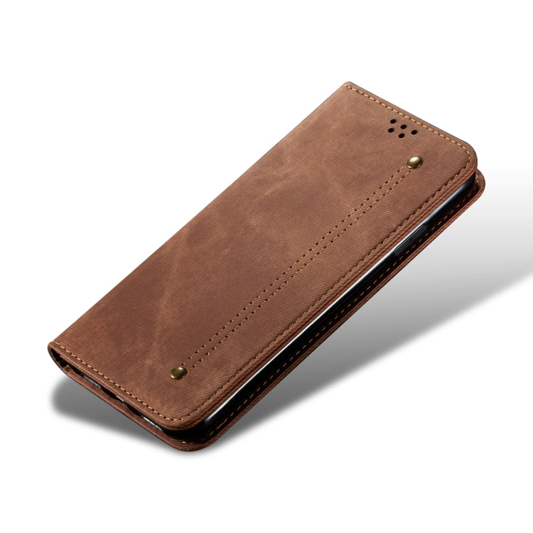 For Motorola Moto G34 5G / G45 5G Denim Texture Flip Leather Phone Case(Brown) - free shipping - PMC TechLife - Order now!