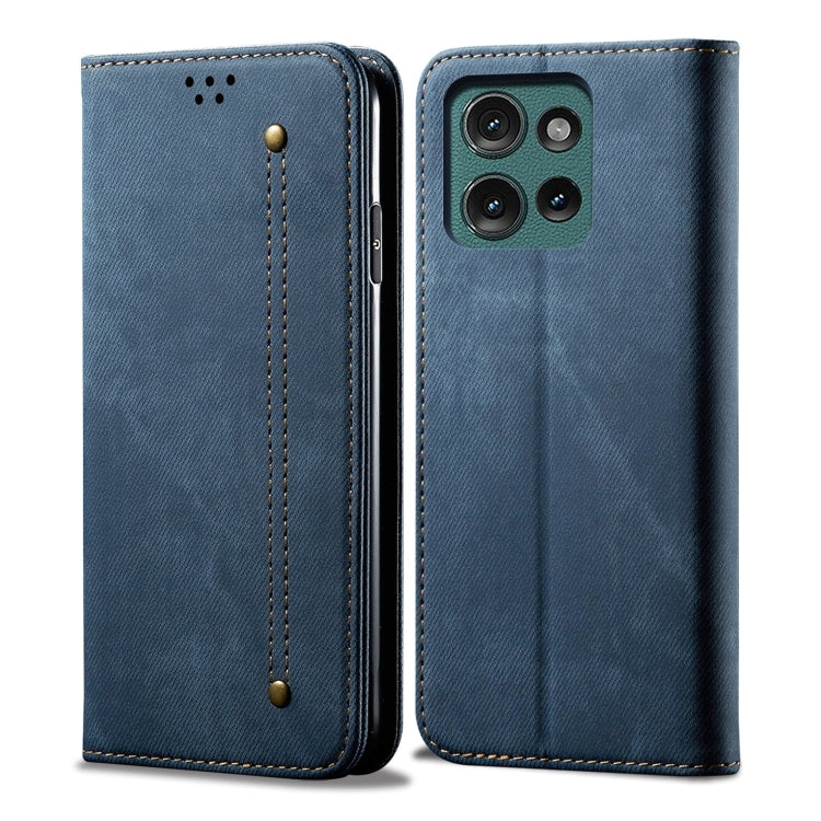 For Motorola Moto G75 5G Denim Texture Flip Leather Phone Case(Blue) - free shipping - PMC TechLife - Order now!