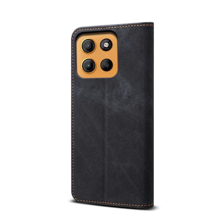 For Motorola Moto G15 Denim Texture Flip Leather Phone Case(Black) - free shipping - PMC TechLife - Order now!