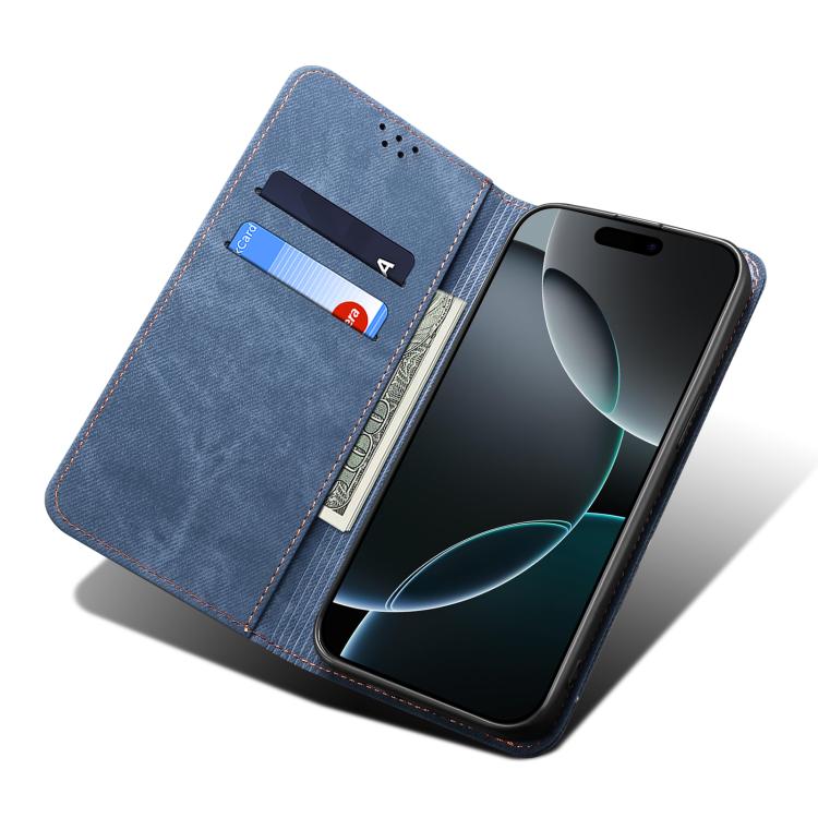For Motorola Edge 60 Fusion Denim Texture Flip Leather Phone Case(Blue) - free shipping - PMC TechLife - Order now!