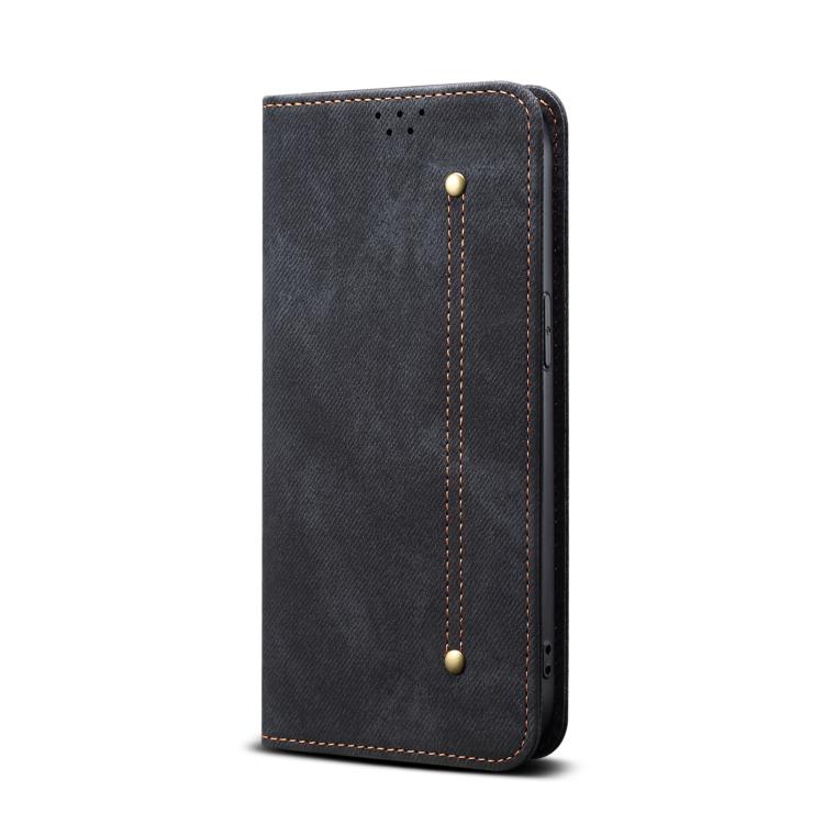 For Motorola Edge 5G 2025 Denim Texture Flip Leather Phone Case(Black) - free shipping - PMC TechLife - Order now!