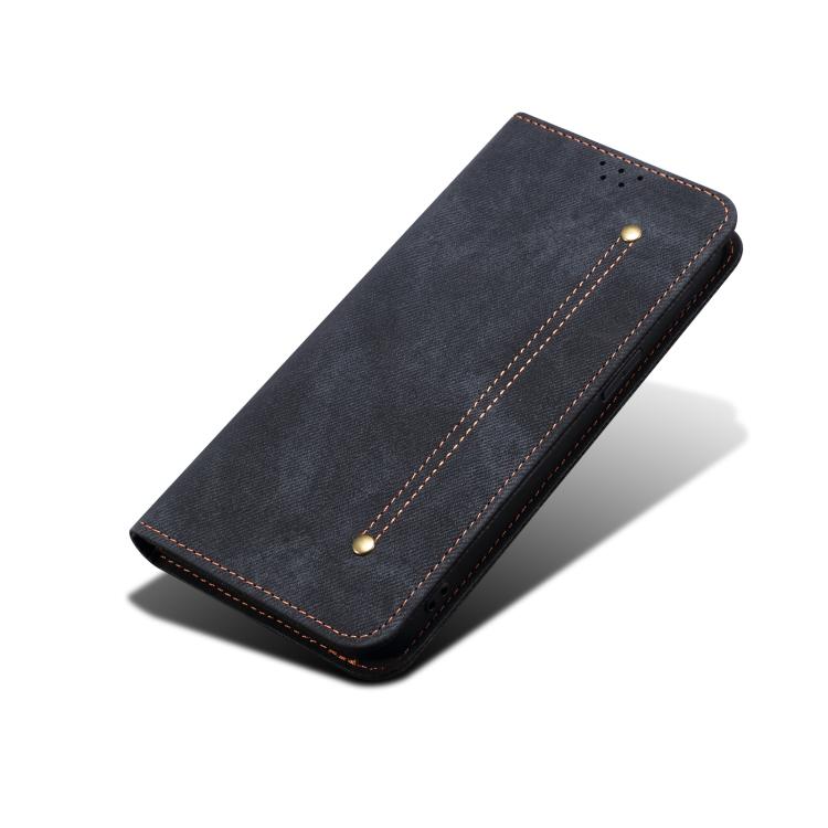 For Motorola Moto G56 5G Denim Texture Flip Leather Phone Case(Black) - free shipping - PMC TechLife - Order now!