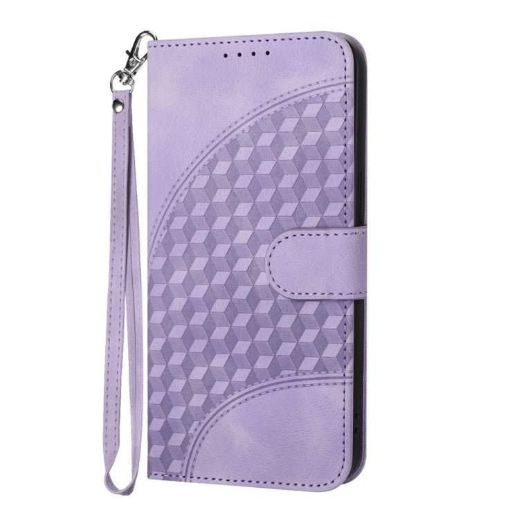 For Motorola Edge 5G 2024 YX0060 Elephant Head Embossed Phone Leather Case with Lanyard(Light Purple) - Motorola Cases by PMC Jewellery | Online Shopping South Africa | PMC Jewellery | Buy Now Pay Later Mobicred