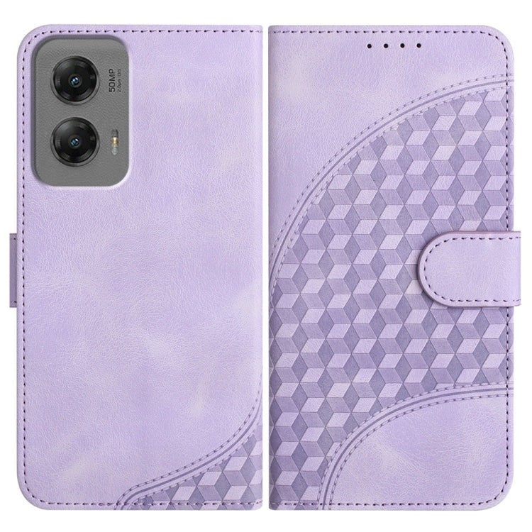 For Motorola Moto G Stylus 5G 2024 YX0060 Elephant Head Embossed Phone Leather Case with Lanyard(Light Purple) - Motorola Cases by PMC Jewellery | Online Shopping South Africa | PMC Jewellery | Buy Now Pay Later Mobicred