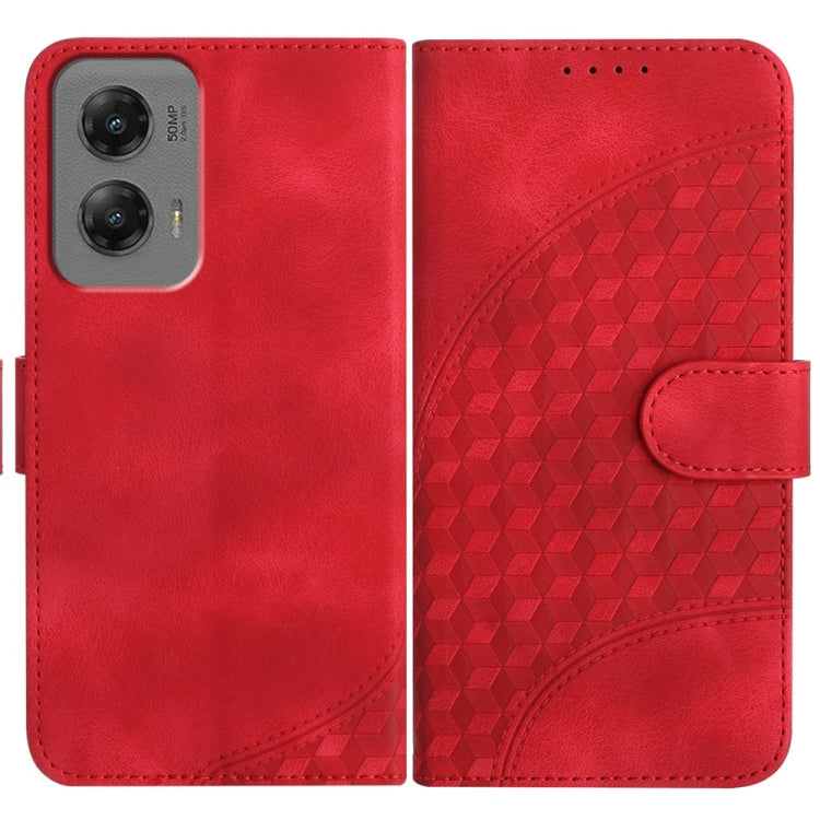 For Motorola Moto G Stylus 5G 2024 YX0060 Elephant Head Embossed Phone Leather Case with Lanyard(Red) - Motorola Cases by PMC Jewellery | Online Shopping South Africa | PMC Jewellery | Buy Now Pay Later Mobicred