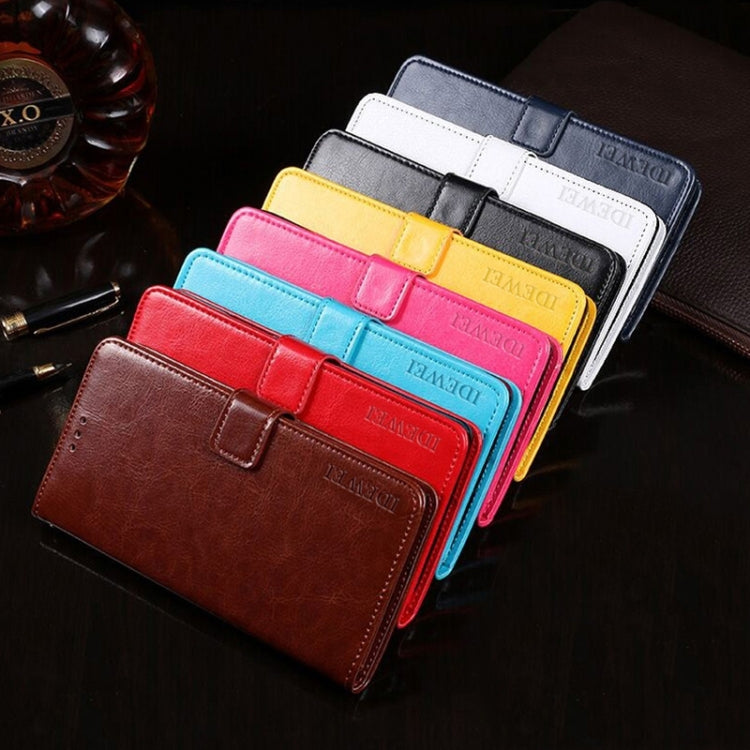 For OPPO Reno11 5G Global idewei Crazy Horse Texture Leather Phone Case with Holder(Red) - OPPO Cases by idewei | Online Shopping South Africa | PMC Jewellery | Buy Now Pay Later Mobicred