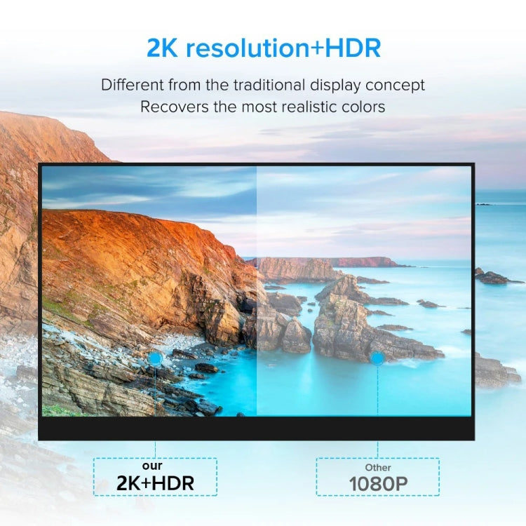 17.3 inch UHD 2560x1440P IPS Screen Portable Monitor(No Charger) - free shipping - PMC TechLife - Order now!