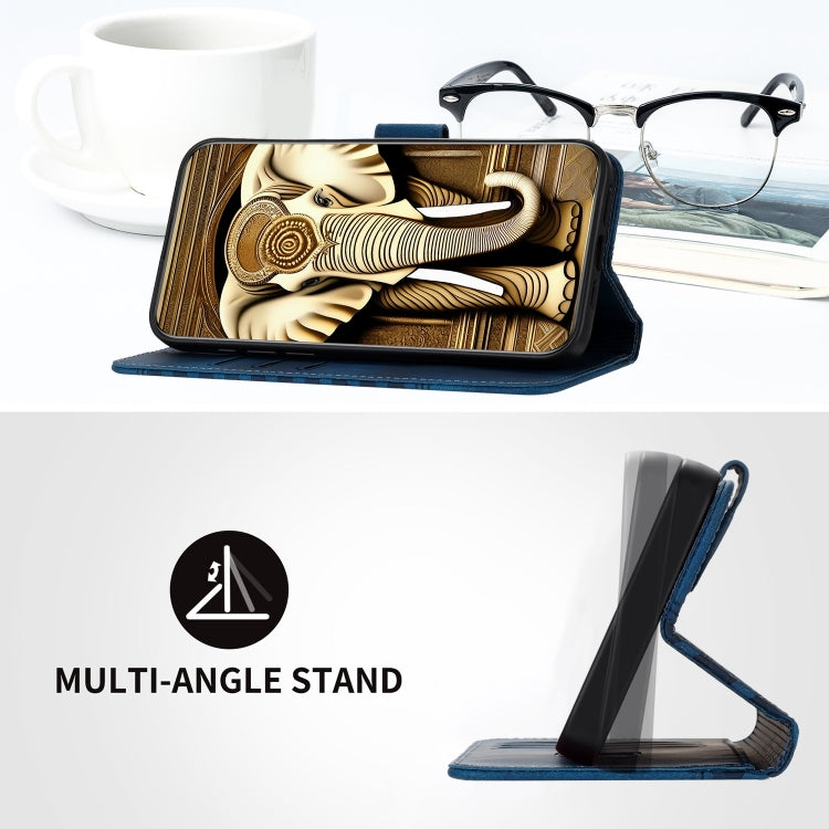 For Google Pixel 9 Pro YX0060 Elephant Head Embossed Phone Leather Case with Lanyard(Royal Blue) - Google Cases by PMC TechLife | Online Shopping South Africa | PMC TechLife | Buy Now Pay Later Mobicred