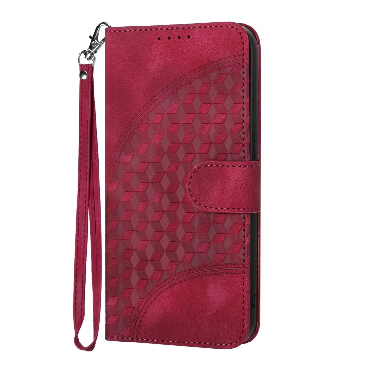 For Google Pixel 9 YX0060 Elephant Head Embossed Phone Leather Case with Lanyard(Rose Red) - Google Cases by PMC TechLife | Online Shopping South Africa | PMC TechLife | Buy Now Pay Later Mobicred